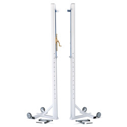 Poteaux de volley sur embase à roulettes - La paire