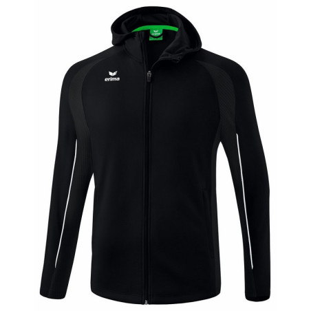 Veste d'entraînement à capuche Erima Liga Star NOIR/BLANC