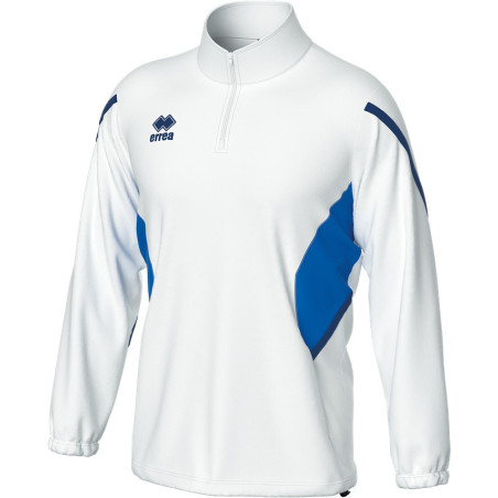 Sweat zippé ERREA Charles BLANC/BLEU ROI/MARINE