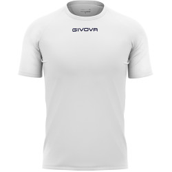 Maillot de football Capo interlock Givova blanc/bleu roi 2