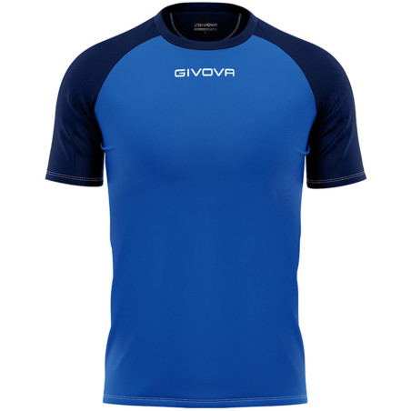 Maillot de football Capo interlock Givova bleu roi/marine
