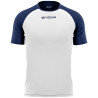 Maillot de football Capo interlock Givova blanc/bleu marine