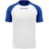 Maillot de football Capo interlock Givova blanc/bleu roi