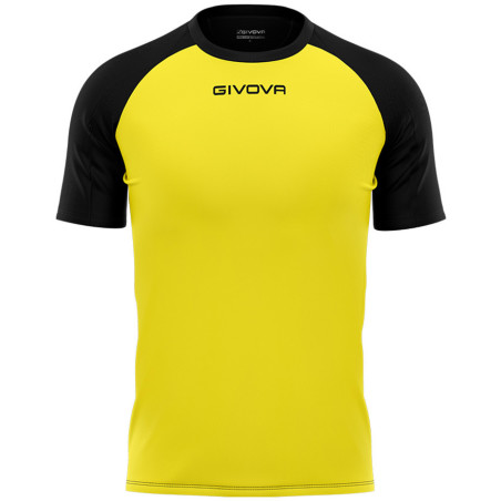 Maillot de football Capo interlock Givova jaune/noir