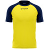Maillot de football Capo interlock Givova jaune/marine