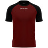 Maillot de football Capo interlock Givova bordeaux/noir