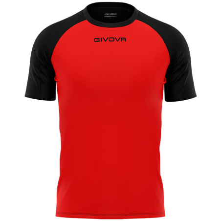 Maillot de football Capo interlock Givova rouge/noir