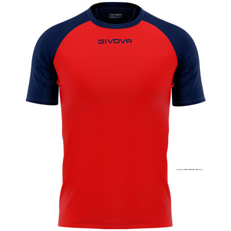Maillot de football Capo interlock Givova rouge/marine