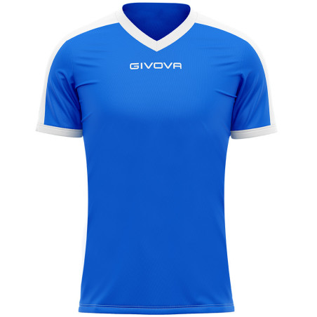 Maillot de football Revolution interlock Givova bleu roi/blanc