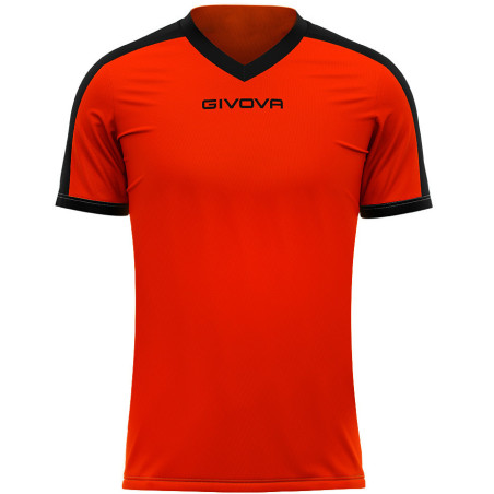Maillot de football Revolution interlock Givova orange/noir