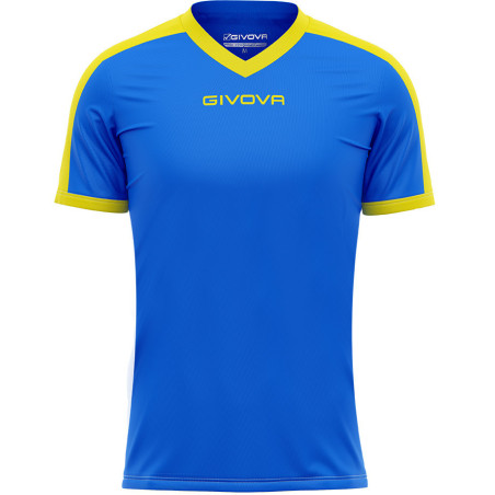 Maillot de football Revolution interlock Givova bleu roi/jaune