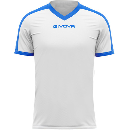 Maillot de football Revolution interlock Givova blanc/bleu roi