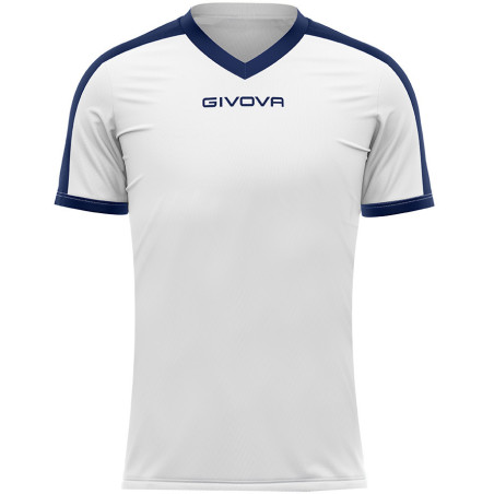 Maillot de football Revolution interlock Givova blanc/marine