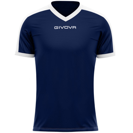 Maillot de football Revolution interlock Givova marine/blanc