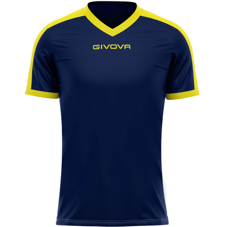 Maillot de football Revolution interlock Givova marine/jaune
