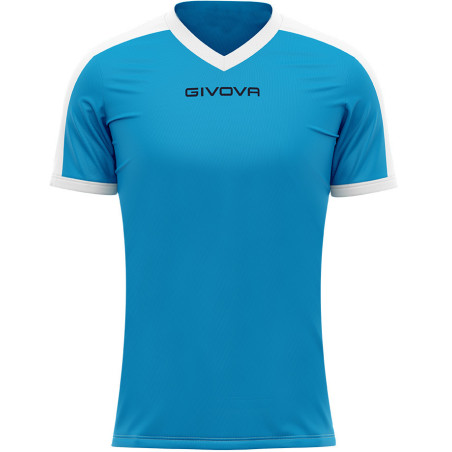 Maillot de football Revolution interlock Givova bleu ciel/blanc
