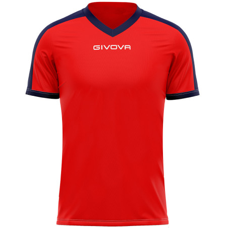 Maillot de football Revolution interlock Givova rouge marine