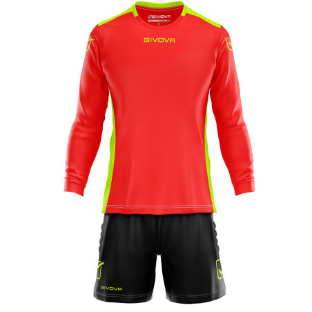 Kit de gardien de But Hyguana Givova rouge fluo/noir