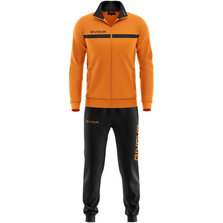 Ensemble de survêtement Givova Polarfleece orange noir