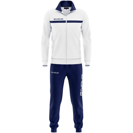 Ensemble de survêtement Givova Polarfleece blanc marine