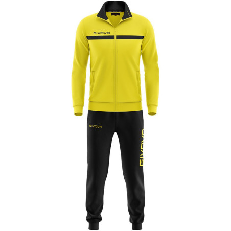 Ensemble de survêtement Givova Polarfleece jaune noir