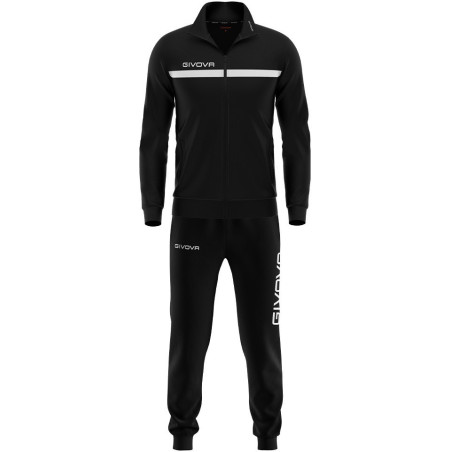 Ensemble de survêtement Givova Polarfleece noir blanc