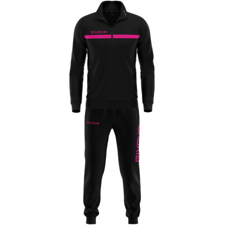 Ensemble de survêtement Givova Polarfleece noir fuchsia