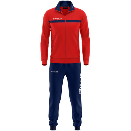 Ensemble de survêtement Givova Polarfleece rouge marine
