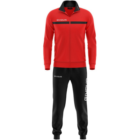 Ensemble de survêtement Givova Polarfleecev rouge noir