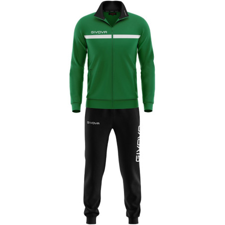 Ensemble de survêtement Givova Polarfleece vert blanc noir