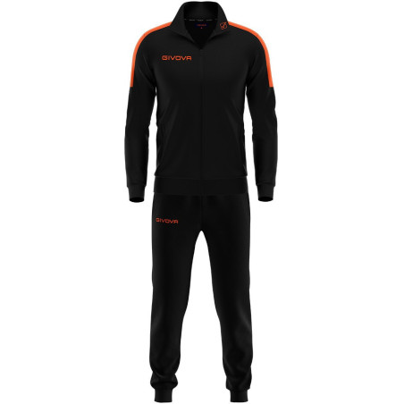 Ensemble de survêtement Givova Revolution noir orange fluo
