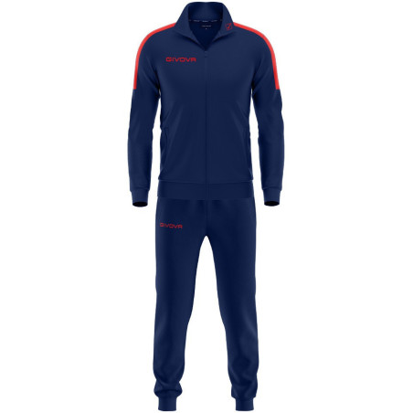 Ensemble de survêtement Givova Revolution marine rouge