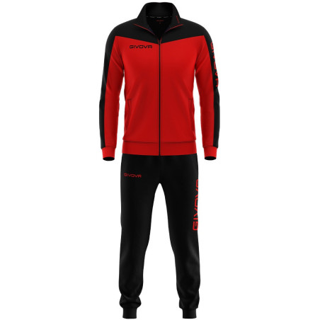 Ensemble de survêtement Givova Roma rouge noir