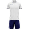 Kit Maillot et Short Givova Street blanc/marine