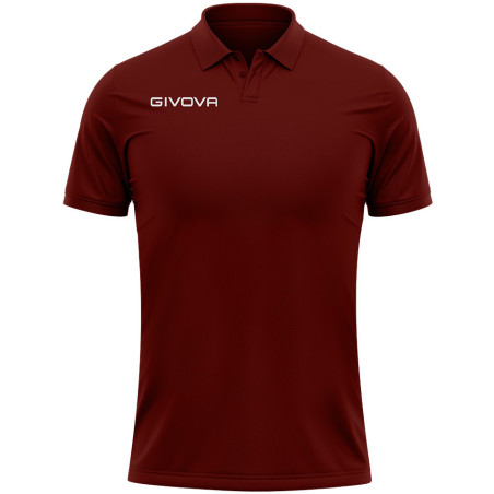 Polo Givova Piquet Summer bordeaux