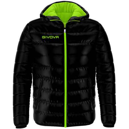 Doudoune Givova Olanda noir vert fluo