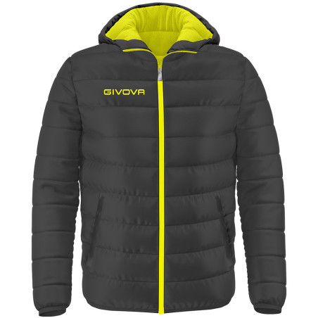 Doudoune Givova Olanda gris jaune fluo