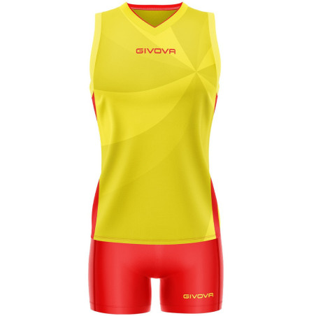 Kit de volley Givova Elica jaune rouge