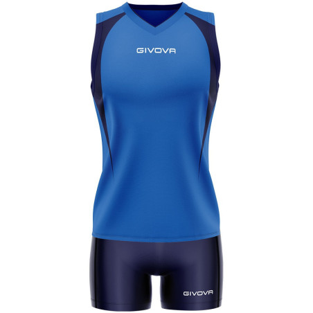 Kit de volley Givova Spike bleu roi marine