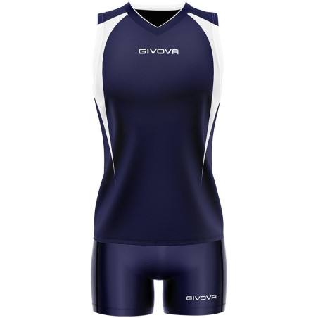 Kit de volley Givova Spike marine blanc