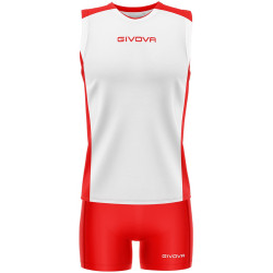Kit de volley Givova Piper blanc rouge