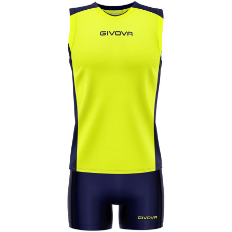 Kit de volley Givova Piper jaune fluo marine