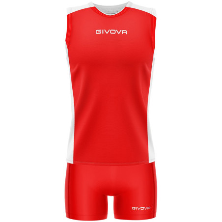 Kit de volley Givova Piper rouge blanc