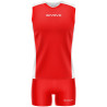 Kit de volley Givova Piper rouge blanc