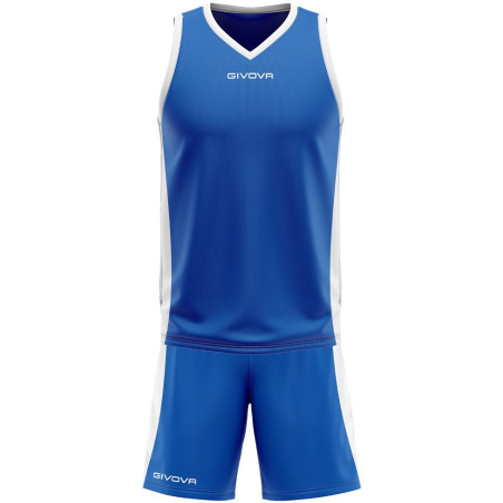 Kit de basket Givova Power bleu roi blanc