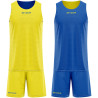 Kit de basket reversible Givova Double jaune/bleu roi