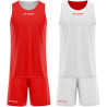 Kit de basket reversible Givova Double rouge/blanc