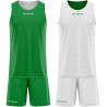 Kit de basket reversible Givova Double vert/blanc