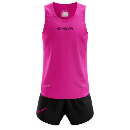 Kit de running Givova New York fushia/noir