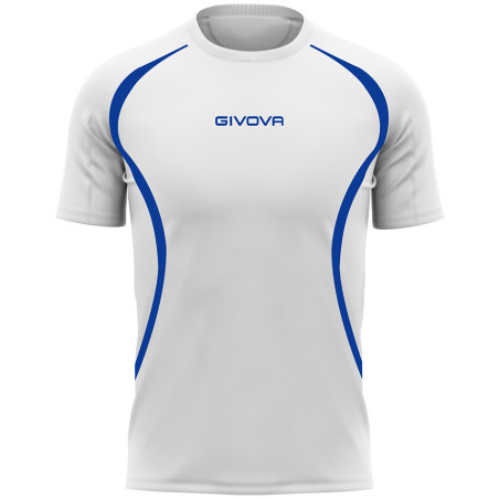 Maillot de running Givova blanc/bleu roi